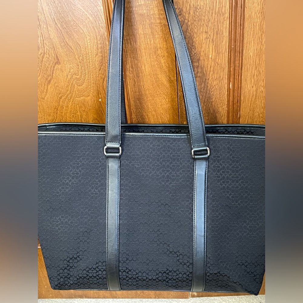 Black Coach Diaper or Tote Bag